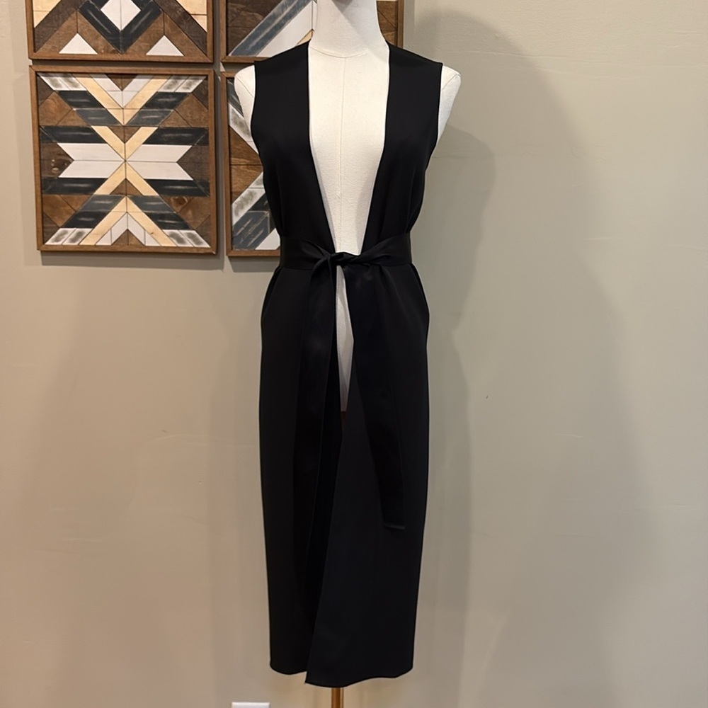Ralph Lauren Collection 2-Piece Silk Blend Sleeveless Dress with Long Vest sz 4 - Picture 10 of 16